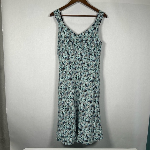 Ann Taylor Loft Blue Flowered Dress - Picture 10 of 10